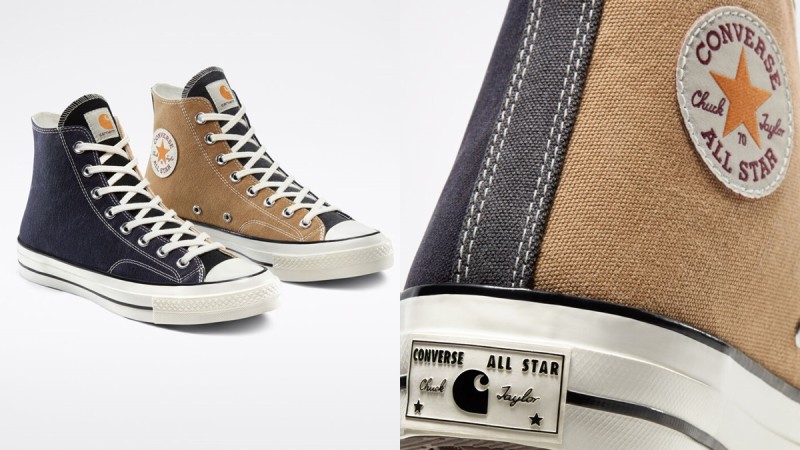 Converse Renew  X 工装品牌Carhartt联名鞋款，高筒设计、拼接配色太值得收藏!
